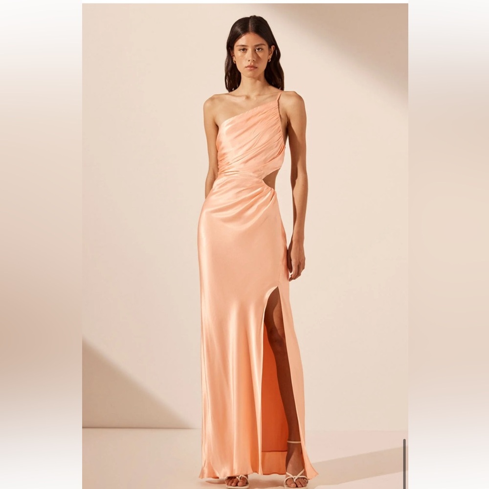 NWT Shona Joy peach formal dress